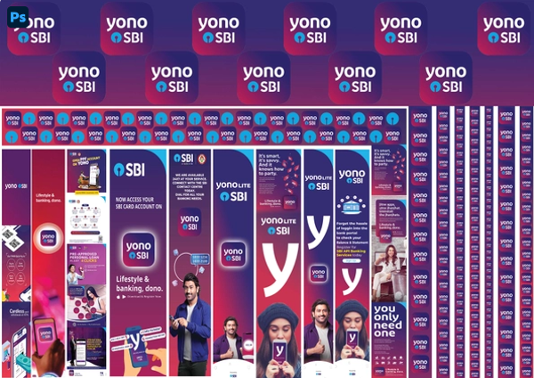 thumbnail Elevate Your Marketing with 70 High-Resolution SBI YONO Banner Templates